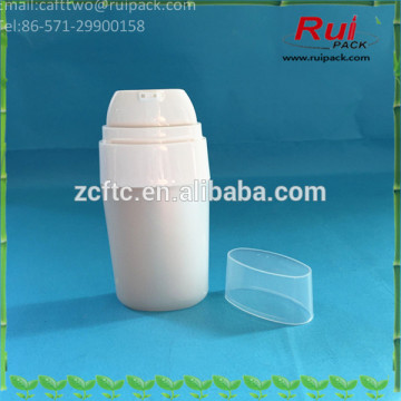 15ml 30ml plastic airless bottle with two incompatible formulas, empty airless bottle for day and night care products