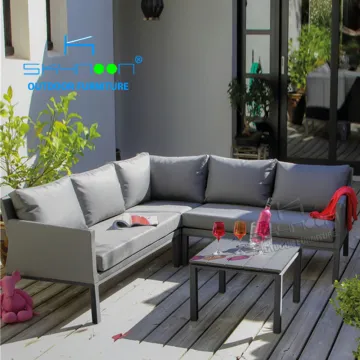 High-Quality Modern L-Shaped Outdoor Garden Sofa Furniture - European Classic Style Loungeset