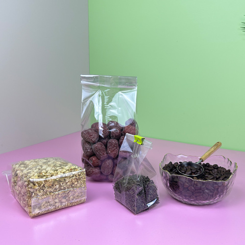 Wholesale Custom 100% Biodegradable PLA Folding Clear Flat Bottom Gusset Cellophane Bags
