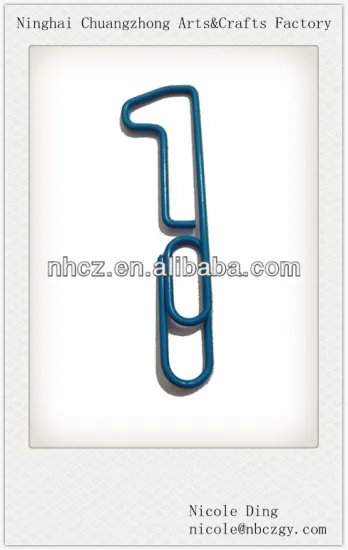 NO.1 Shaped Paper Clips number one clip