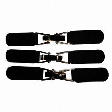 Strong Leather Fastening with Silver Clasps for Garment Decoration