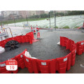 Temporary flooding barrier reservoir for fire fighting
