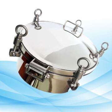 Sanitary Stainless Steel Inward Pressure Oval Manhole Covers with Bevel Edge