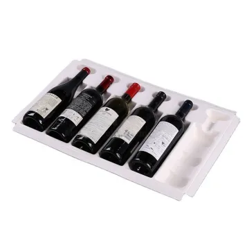 Biodegradable 6 Pack Pulp Molded Wine Packaging Tray