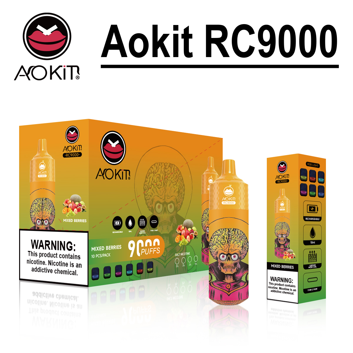 Aokit RC9000 puffs