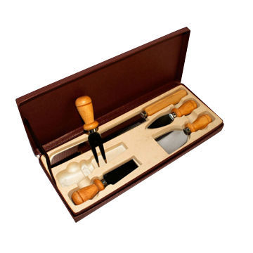 Luxurious gift box, packed cheese knife set