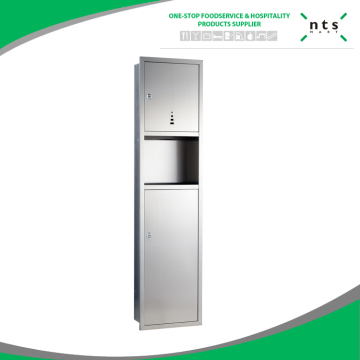 Recessed paper towel dispenser