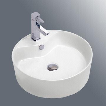 Stylish Semi-recessed Designer Circular Basin with One Tap Hole