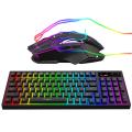 Draadloze RGB gloeiend toetsenbord en muis voor gaming