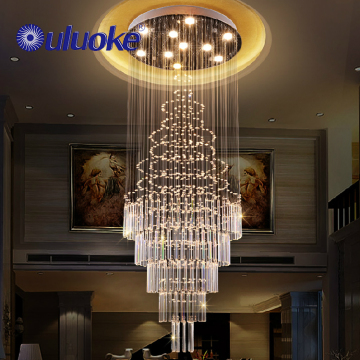 Modern Luxury Hotel Lobby Villa Staircase LED Crystal Chandelier