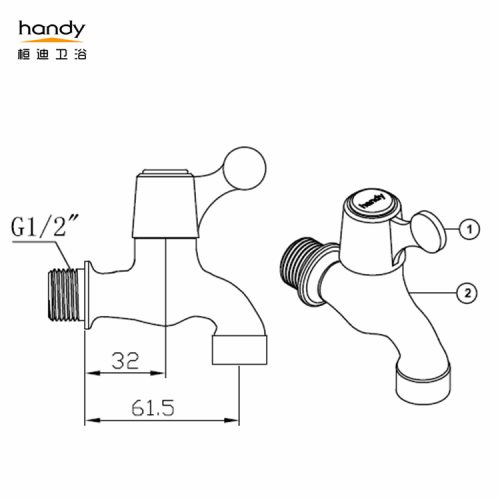  Washing Machine Taps Outdoor Bibcock Tap with Lengthened Screw Factory