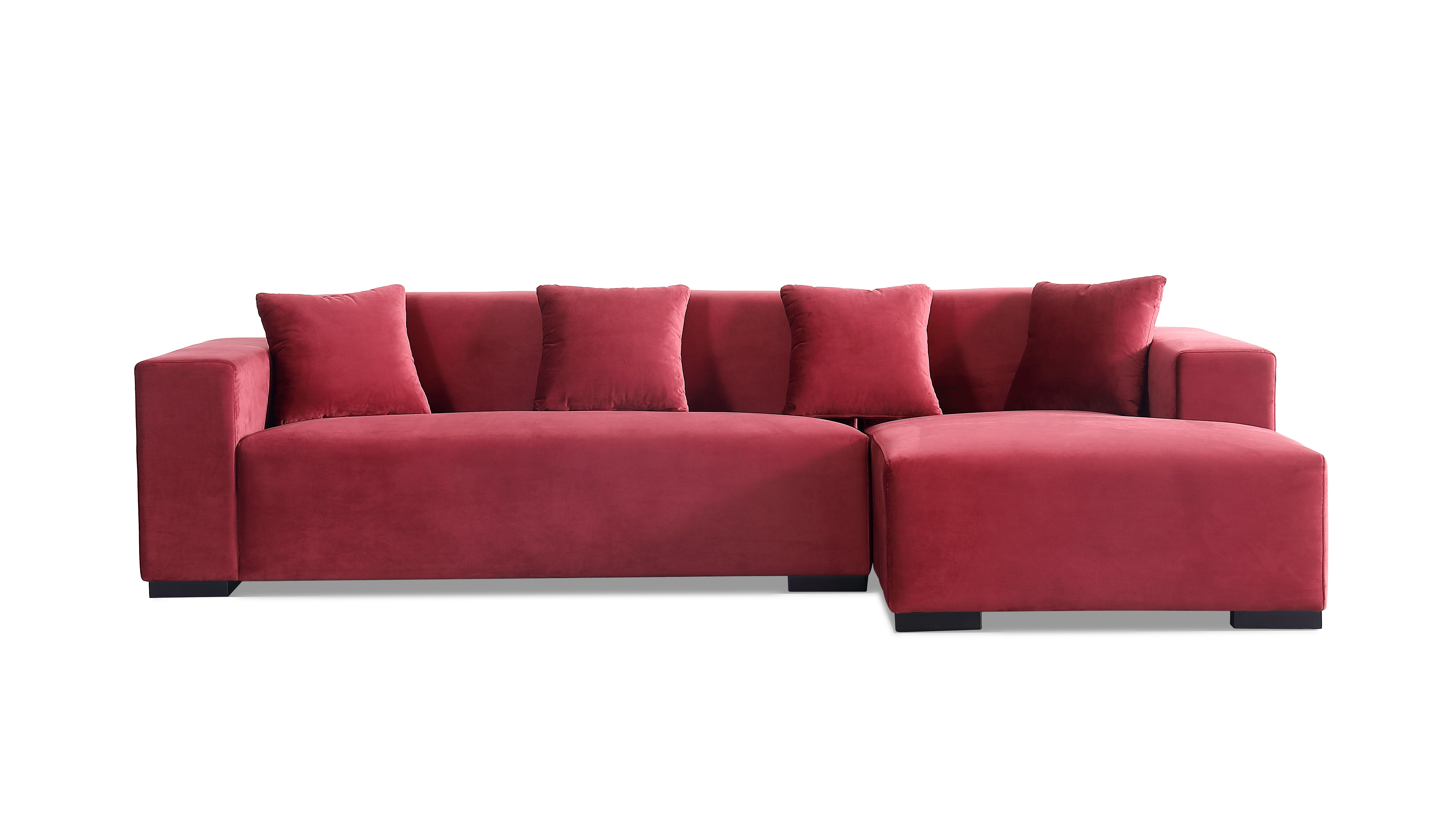 Comfort Stylowa aksamitna sofa przekrojowa