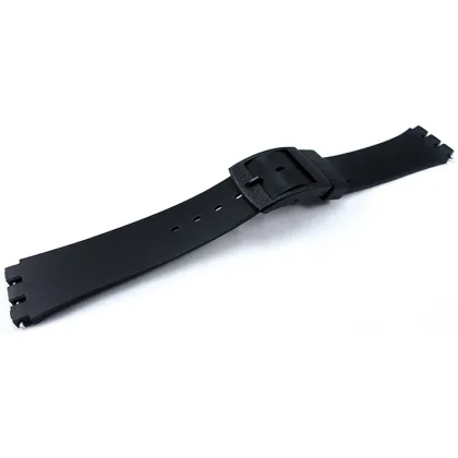 Plastic Watch Strap for Man Swatch Black Watch