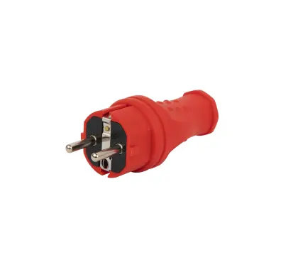 IP44 European Plug French Rubber IP44 Waterproof Outdoor Electric Plug