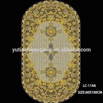 oval polyester cheap emboss lace table cloth