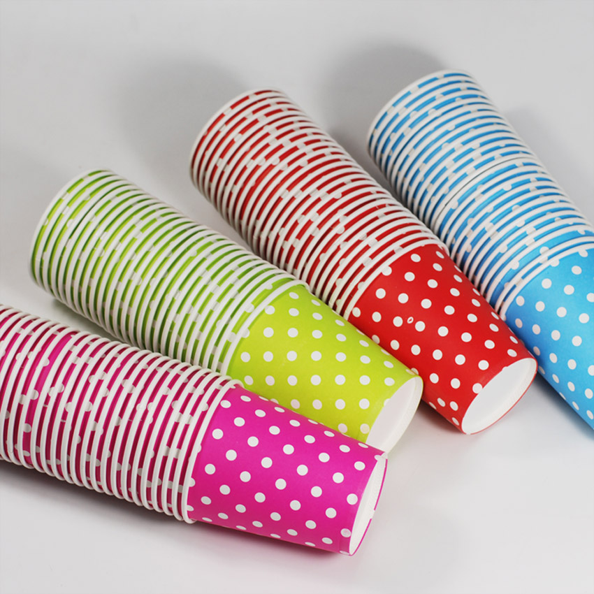 2015-Hot-50pcs-Mint-Blue-Red-Pink-Light-Green-Disposable-Polka-Dots-Paper-Cups-of-Degradable (1)
