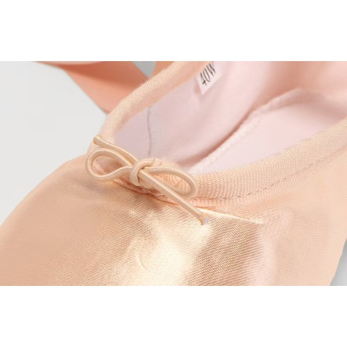 Satin vamp ballet shoes