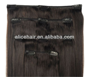 Best quality indian remy 140g clip in hair extension