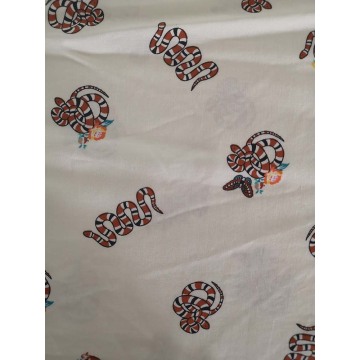 Snake Design Rayon Poplin Shuttle 45S Impression Tissu