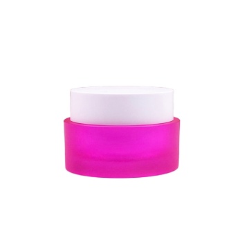 Eco-Friendly Frosted Pink Cosmetic Jars - 30g Containers