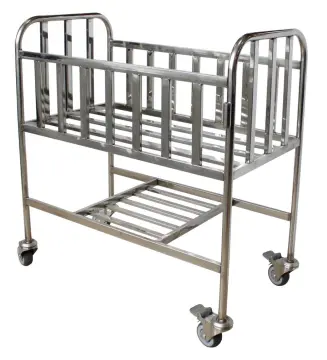 Hospital Movable Two Layes Pediatric Baby Cot