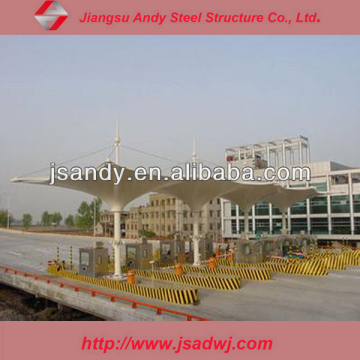 White membrane structure of toll station