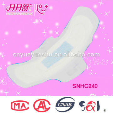 240mm cotton water proof feminine hygiene napkins