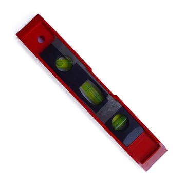 3 Vials 9-inch Aluminum Magnetic Spirit Torpedo Bubble Level: Precision Measurement Tool