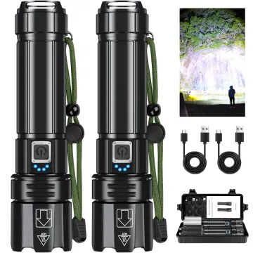 Custom High-Power XHP70 Rechargeable LED Flashlights with 100,000 Lumens: The Ultimate Super Long Range Torch Light