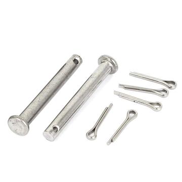 M6 Gabelpins Edelstahlwelle flacher Kopf mit Loch