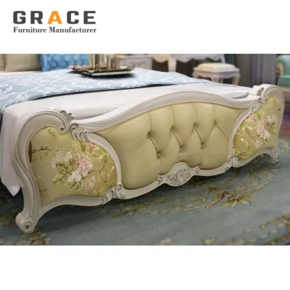 European Luxury Wooden Bed Home Furniture Z169