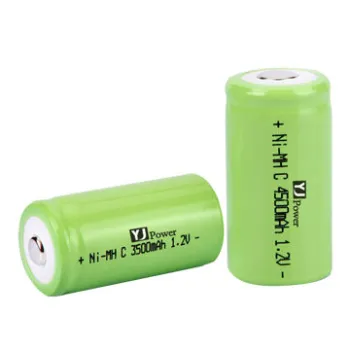 Rechargeable 1.2V C NiMH Batteries with 3,500mAh Capacity, OEM and ODM Orders AvailableNew