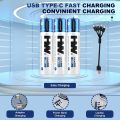 باتری لیتیومی قابل شارژ 4PCS 1.5V AAA 1300mWh USB-C