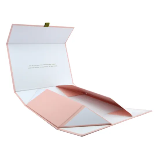 High-End Foldable Magnetic Pink Rigid Box