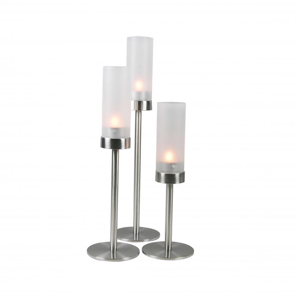 metal glass candle holder