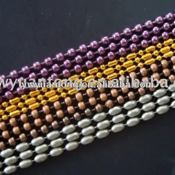 3.0mm diameter colorful metal ball chain