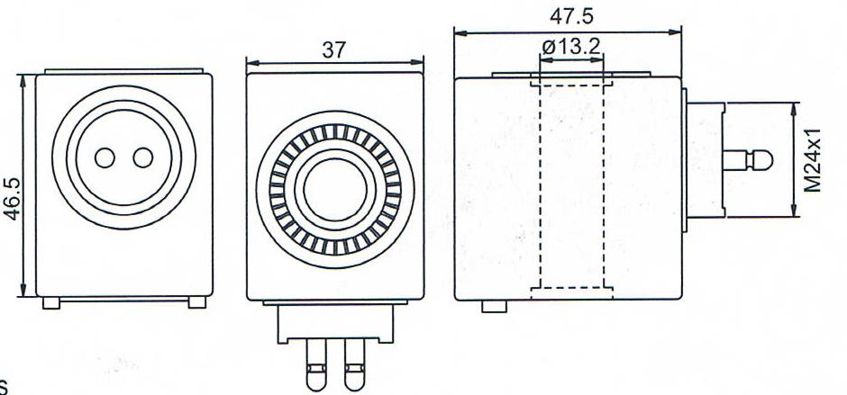 Dimension of BB13347838 Solenoid Coil: