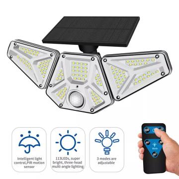 113LED Motion Sensor Solar Wall Light