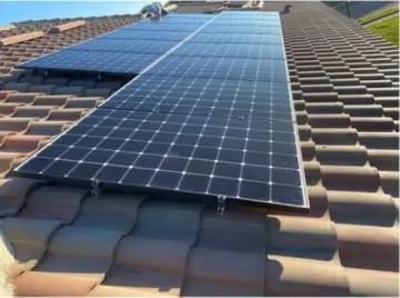 tile roof solar panel mount system