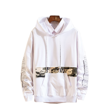 Sweat à capuche multicolore en coton polyester pour homme