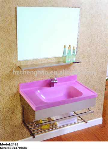 Bathroom coloured glass wash hand basins wash sink