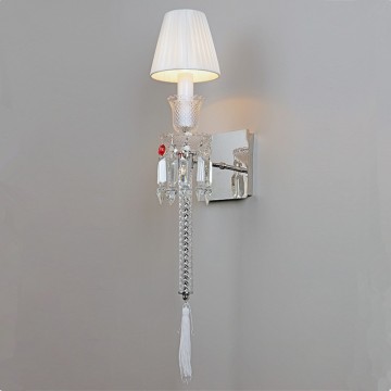 Pronzo della parete del baccarat di lusso moderno con lampadina a LED - illuminazione decorativa in cristallo