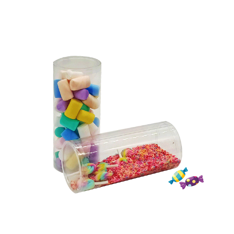 Wholesale PET Candy Storage Clear Plastic Cylinder Box