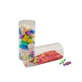 Isitolo esidayisa yonke impahla PET Candy Storage Sula Plastic eyisilinda Box