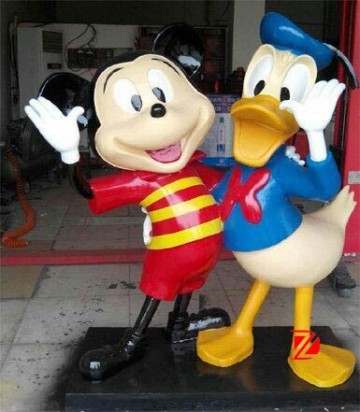 Cartoon fiberglass sculpture