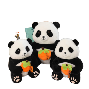 High-Quality Soft Persimmon Panda Plush Toy - Wholesale Stuffed Animal