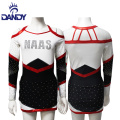 Dandy Sports Custom Red and White Cheer Uniform Girls Cheerleading Outfits