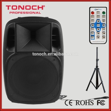 15 inch 2 way Professional plastic box loudspeaker with USB, SD,FM radio functions