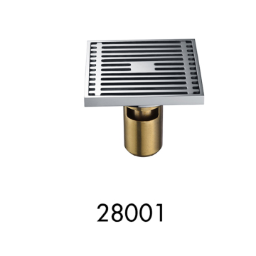 High Quality Chrome Finish Solid Brass Square Floor Drain for Bathroom