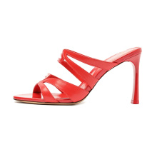 Chic High Heel Open Toe Slides